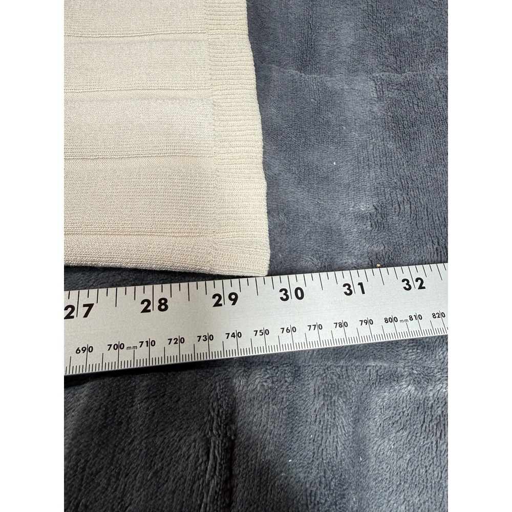 HM Womens Ribbed Knit Wide Leg‎ Pants Beige High Rise XL New 0988727 3 - Picture 11 of 16